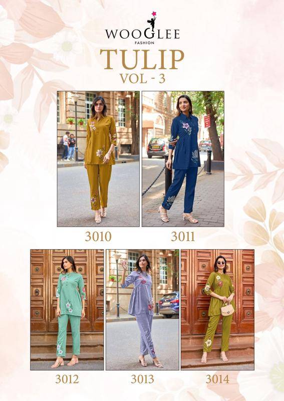 Wooglee tulip vol 3 cord set Kurti wholesalers in Chandni Chowk